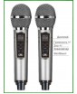 REXUS SD-306 Plus (серый) - домашняя блютус-караоке система с двумя перезаряжаемыми радиомикрофонами, изменение голоса, Bluetooth