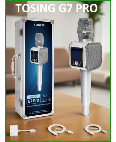 TOSING G7 PRO - Bluetooth караоке микрофон "PREMIUM", 20Вт, Led экран, запись без проводов