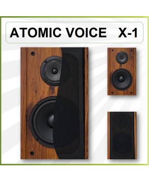 ATOMIC VOICE X-1 (Wood) - полочная акустика, 2шт, пассивная, 2 х 150 Вт, антирезонансный корпус, MDF