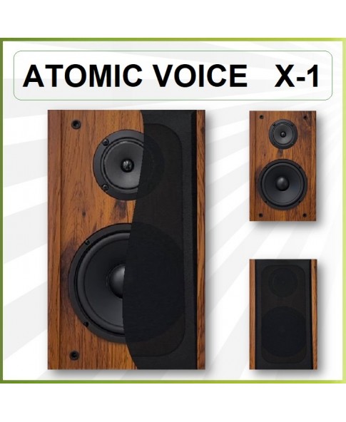 ATOMIC VOICE X-1 (Wood) - полочная акустика, 2шт, пассивная, 2 х 150 Вт, антирезонансный корпус, MDF