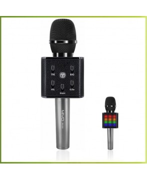 MIVO MK-009 - беспроводной Bluetooth микрофон с караоке, LED подсветка, 10Вт, AUX, 1200мАч
