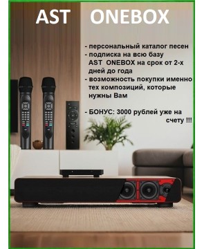 AST ONEBOX - караоке система для дома самого профессионального уровня, акустическая система, саундбар, BLUETOOTH
