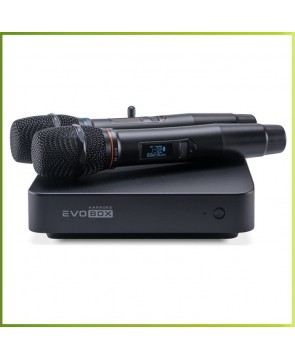 EVOBOX Plus (Black) - профессиональная караоке-система для дома, 2 цифровых микрофона в комплекте, 45000+ композиций