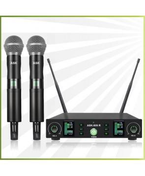 ASK 909 RR - профессиональная вокальная радиосистема, UHF, 100 метров прием, сменные частоты