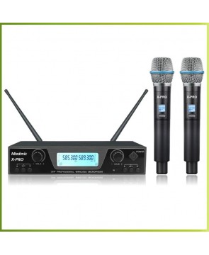 MADMIC X-PRO - двухканальная радиосистема с двумя беспроводными микрофонами, сменные частоты UHF, серия "PRO"