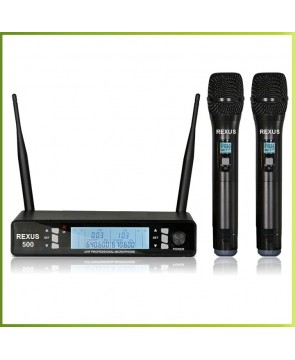 REXUS 500 - беспроводная вокальная радиосистема, диапазон UHF, два ручных микрофона