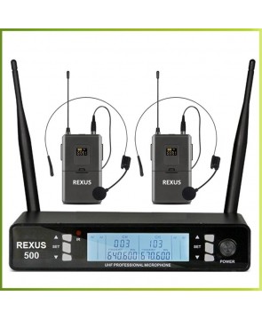 REXUS 500 HG - вокальная радиосистема, 2 головные гарнитуры , диапазон UHF