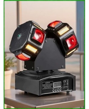 REXUS MH-240 "Minion" - LED голова вращения, лучи BEAM 8*10Вт (RGBW), Лазер Red/Green, Strob Gold Lamp 8*5Вт