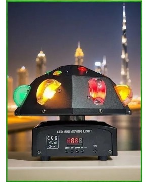 REXUS MH-226 "UFO" - многолучевая LED полусфера вращения, Лазер, Заливка, Beam лучи