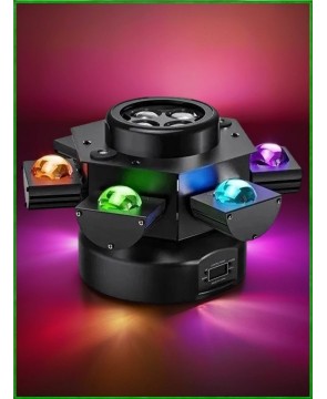 REXUS MH-232 "Drill" - голова вращения LED, лучи BEAM, стробоскоп, лазер 2 цвета 