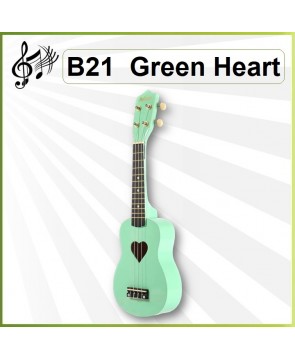 BELUCCI B21-11 "Light Green Heart" - укулеле сопрано, гавайская гитара, струны нейлон