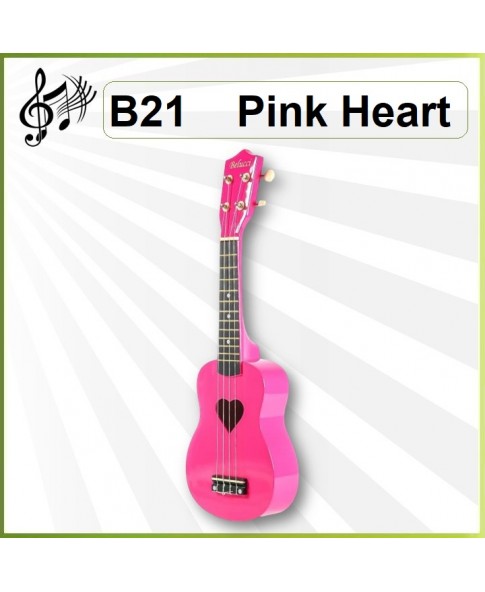 BELUCCI B21-11 "Rose Pink Heart" - укулеле сопрано, гавайская гитара, струны нейлон