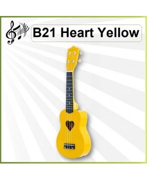 BELUCCI B21-11 "Yellow Heart" - укулеле сопрано, гавайская гитара, струны нейлон