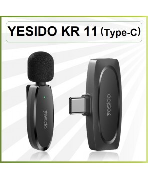 YESIDO KR11 - беспроводной микрофон-петличка, 2.4ГГц, TYPE-C, 20 метров