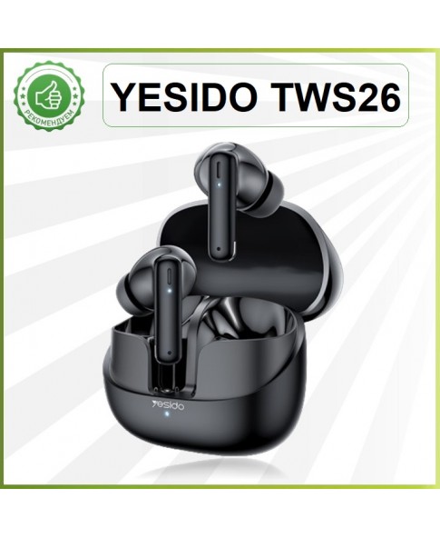 YESIDO TWS26 - беспроводные Bluetooth-наушники, TWS, Bluetooth 5.3, микрофон