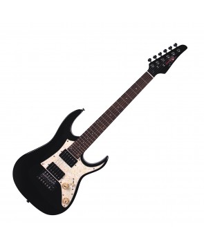 REDHILL STM100/BK - эл. гитара уменьшенный размер, Superstrat, 600мм, H+H, 1V/1T/5P, тополь+клен, цвет черный