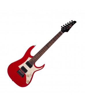 REDHILL STM100/RD - эл. гитара уменьшенный размер, Superstrat, 600мм, H+H, 1V/1T/5P, тополь+клен, цвет красный
