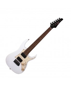 REDHILL STM100/WH - эл. гитара уменьшенный размер, Superstrat, 600мм, H+H, 1V/1T/5P, тополь+клен, цвет белый