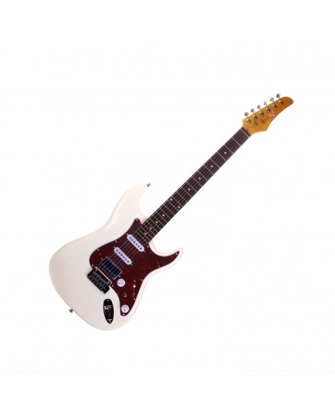REDHILL STM300/CWH - электрогитара, Stratocaster, 1V/2T/3P, S-S-H, ольха/клен+палисандр, цвет белый