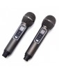 SDRD SD-128 (SILVER) – аккумуляторная Bluetooth колонка с двумя радиомикрофонами и встроенной зарядкой, объемный звук