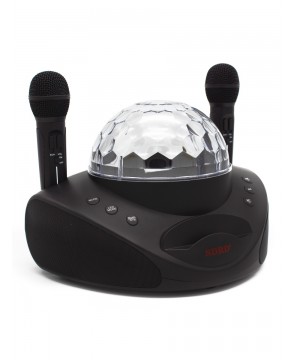 SDRD SD-308 - bluetooth колонка-караоке с беспроводными микрофонами, LED световая активная полусфера, 20 Вт