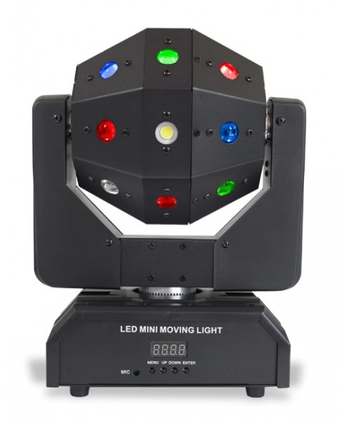 MadLight HM-329 " HEAD COUB 3in1" - голова вращения, средний куб, лучи BEAM, стробоскоп, лазер 2 цвета ("KOMOLOFF")
