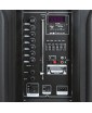 ELTRONIC 20-07 "DANCE BOX 200" - акустическая аккумуляторная колонка Bluetooth, USB, караоке, световая LED панель "ACTIVE RING", 2 радиомикрофона, 2х8" динамики, 300 Вт