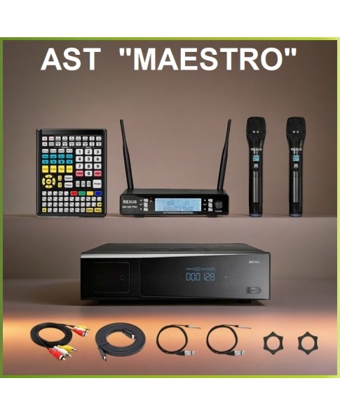 AST "MAESTRO" - профессиональный комплект караоке более 23000 песен, оценка исполнения, микрофоны серии PRO