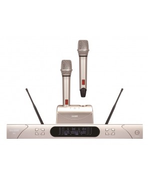 EALSEM H5 - двухканальный перезаряжаемый беспроводной микрофон с зарядной подставкой для бесконтактной зарядки