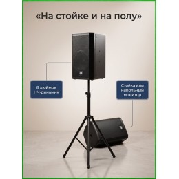 AST-308A - активная (200 Вт) 8" двухполосная акустическая система с цифровым аудиопроцессором и усилителем класса D