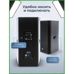 AST-312A - активная (400 Вт) 12" двухполосная акустическая система с цифровым аудиопроцессором и усилителем класса D