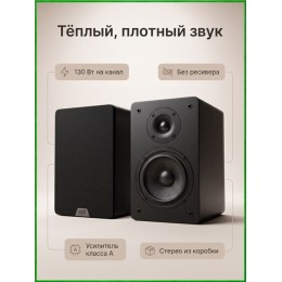 AST-SM6A - комплект из двух активных акустических систем с усилителем класса А и мощностью до 130 Вт каждая