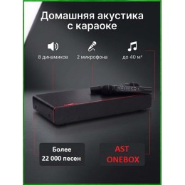 AST OneBox - караоке-система с беспроводными микрофонами, студийные фонограммы, цифровая обработка вокала, управление со смартфона или планшета