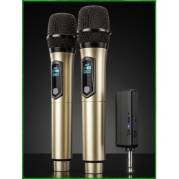 REXUS OP-108 "Audiobop" (gold) - вокальная беспроводная UHF радиосистема для колонок, вечеринок и ведущих
