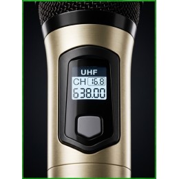 REXUS OP-108 "Audiobop" (gold) - вокальная беспроводная UHF радиосистема для колонок, вечеринок и ведущих