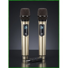 REXUS OP-108 "Audiobop" (gold) - вокальная беспроводная UHF радиосистема для колонок, вечеринок и ведущих