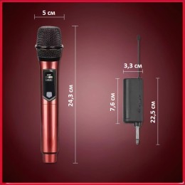 REXUS OP-108 "Audiobop" (red) - вокальная беспроводная UHF радиосистема для колонок, вечеринок и ведущих